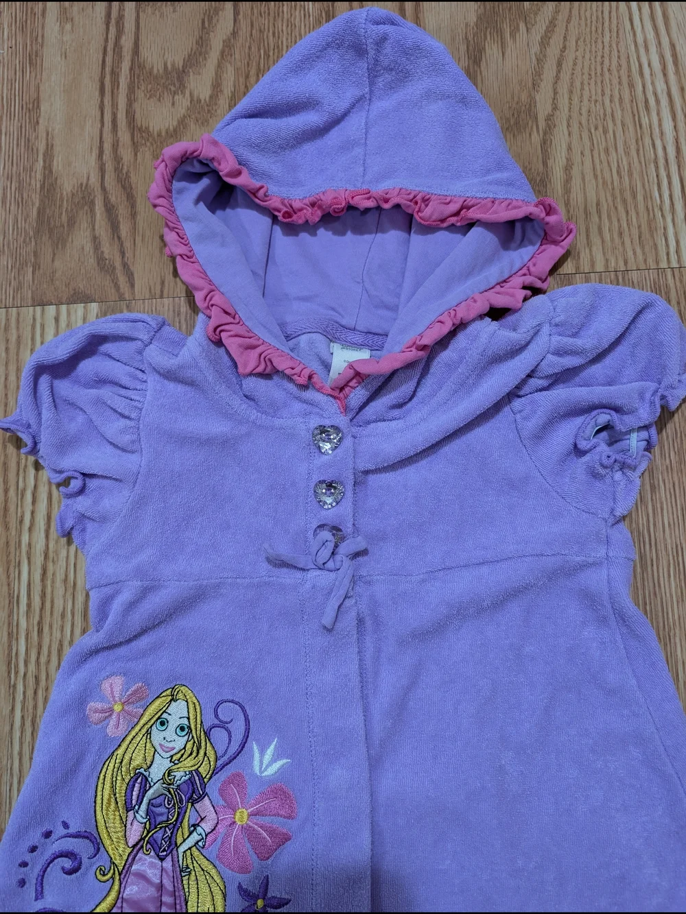 Disney Rapunzel Hooded Towel Swim Cover-up 5/6